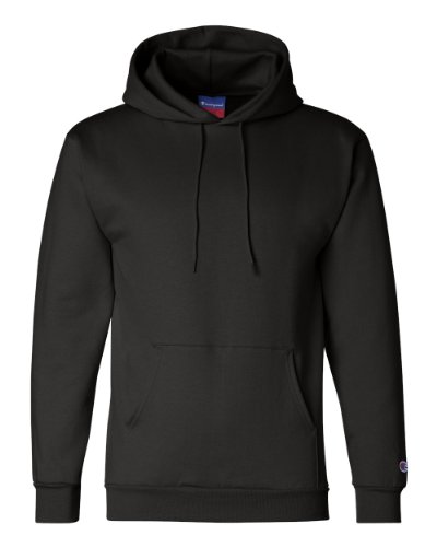 Champion Hooded Sweatshirt, Black, Medium