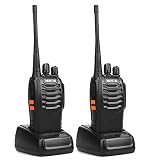 Retevis H-777 Two Way Radio UHF 16CH 2 Way Radio Single Band Flashlight Portable Walkie Talkies (1 Pair)- Black