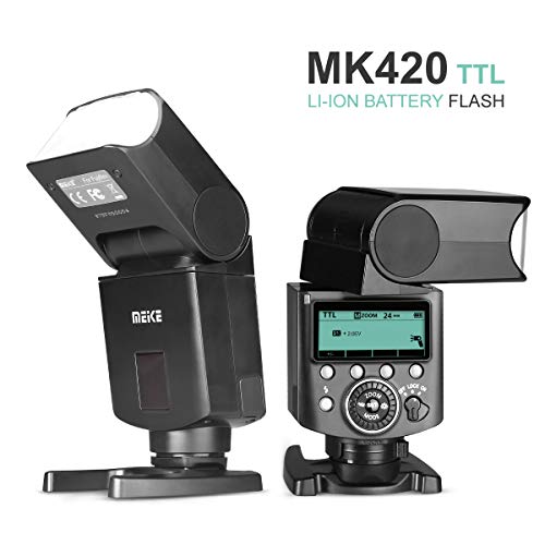 Meike MK420N TTL Liion Battery Camera Flash Speedlite with LCD Display Compatible with Nikon