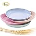choary Lightweight &Unbreakable Wheat Straw Plates 7.87”4 Pack, Non-Toxin Healthy Eco-Friendly Degradable Dishes, BPA free plates,Dishwasher Microwave Safe Plates,Reusable Plate for Fruit Snack.