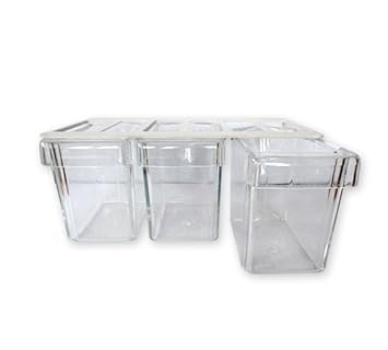 3er Schüttenlaufleiste inklusive 3 Schütten glasklar / Schütten / Mehlschütten