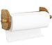 Greenco Wall Mount Paper Towel Holder, Made with Premium Bamboo Wood, Fits of Paper Towels, Space Saver for Kitchens & Bathrooms, Paper Towel Holder Wall Mount