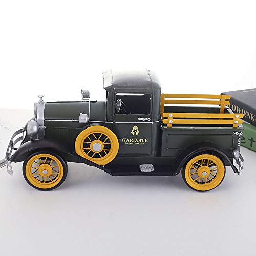 MQW Iron Trucks Nordic Home Decoration European Car Model Antique Crafts 38CM 18CM 15.5CM Delicate and Beautiful