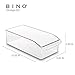 BINO Refrigerator, Freezer and Pantry Cabinet Storage Drawer Organizer Bin, Clear and Transparent Plastic Nesting Container for Home and Kitchen with Built-In Pull Out Handle, Small