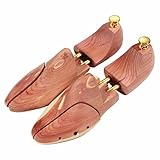 GEM_LIGHT Men's Twin Tube Adjustable Cedar Wood Shoe Trees US Shoe Size 8-9