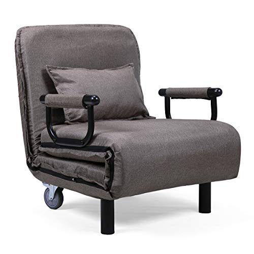 Convertible Sofa Bed Arm Chair Single Dorm Room Couch Recliner Sleeper Folding