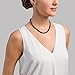 THE PEARL SOURCE 14K Gold Round Genuine Black Japanese Akoya Saltwater Cultured Pearl Necklace in 18