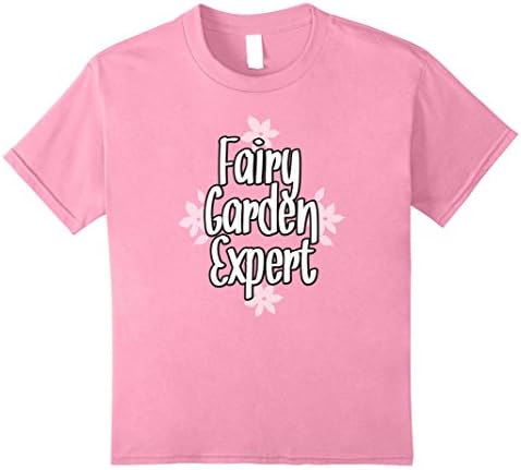 Kids Fairy Garden Expert, Miniature Garden T-Shirt 8 Pink