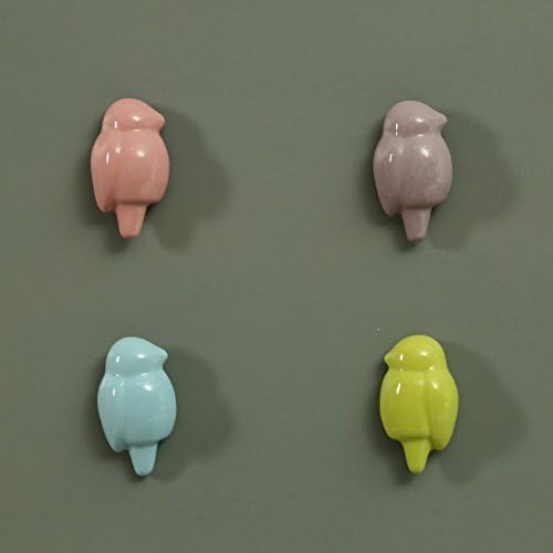 Pinch of Pretty 3 cm Ceramic Tweety Bird Knob (Purple, Set of 4)