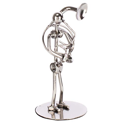Broadway Gift Silvertone Sousaphone Player 6 inch Table Top Figurine - Thumbnail 4