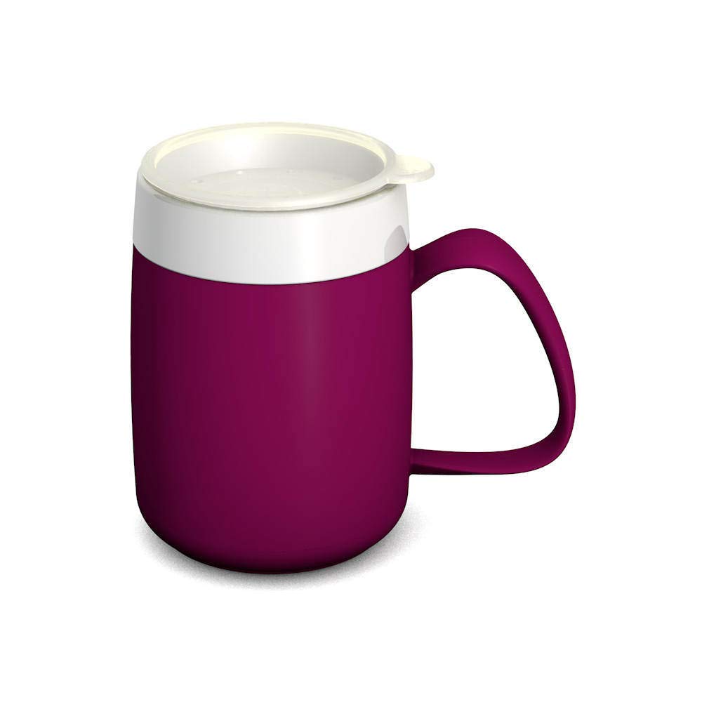 Ornamin Mug with Internal Cone 140 ml BlackBerry and Drinking Lid (Model 207 + 814) / Drinking aid, Thermo Mug