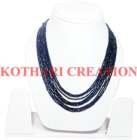 Natural Black Spinel 2-3mm rondelle faceted beads 21" long 9 Strand necklace, Black Spinel Beads necklace jewelry, exclusively by m.k.creations, spinel gemstone beads