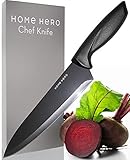 Chef Knife - Kitchen Knife - 8 Inches Chef's Knife - Sharp Knife Made Out Of Stainless Steel with Ergonomic Handle Protective Finger Guard - Chef Knives Cooking Knife by Home Hero