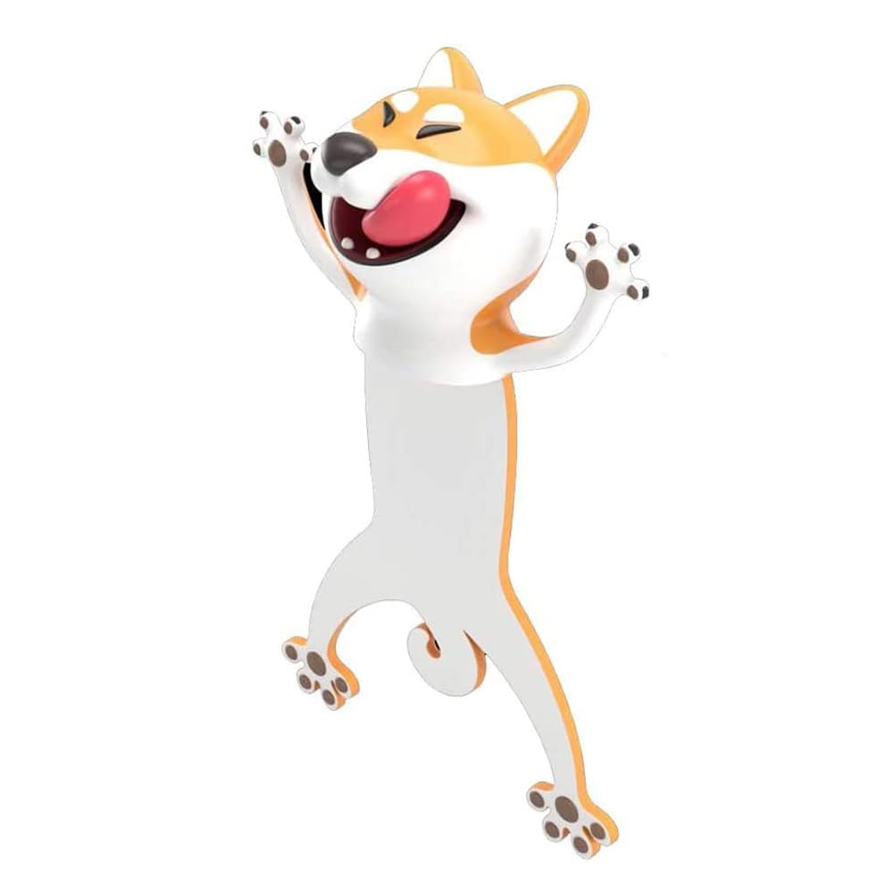Lovely Bookmarks, KOSTOO Funny 3D Cartoon Bookmark Animals Reading Bookmarks for Students Office Stationery Creative Gift Ideal for Boys Girls (Dog)