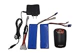 Blomiky 7.4V 2700mAh 30C Lipo Battery and Seat Charger Replacement for Hubsan X4 FPV H501S Brushless Drone H501S Battery2
