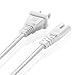 TNP 2 Prong Power Cord NEMA 1-15P to IEC320 C7 Power Cable Replacement for PS5 & PS4, Power Cord for Xbox Series S/X, Xbox One S/X, Printers, Soundbar LG, Samsung, TCL, Apple TV, 6 ft, White