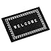 SM SunniMix 1:12 Scale Welcome Floor Covering Rugs Door Mat for Dolls House Miniature Room Decoration - Black