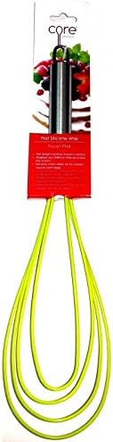 Core Kitchen Flat Silicone Whisk w/Stainless Steel Handle - Lime