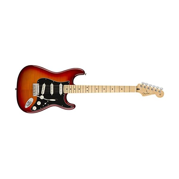 Fender Player Stratocaster Plus Top Electric Guitar, Aged Cherry Burst, Maple Fingerboard