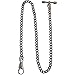 ManChDa Black 13 Inch Single Albert Curb T-Bar Pocket Watch Chain Link