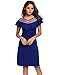 Zeagoo Women's Mesh Short Sleeve Ruffle Casual Shift Dress