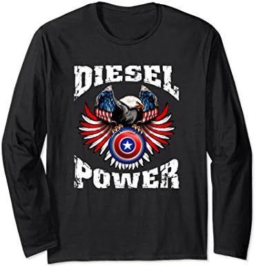 Unisex Diesel Power Flag T-Shirt Truck Turbo Brothers Mechanic Medium Black