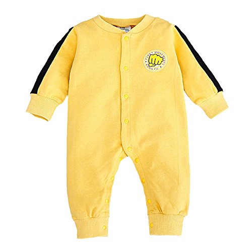 Fairy Baby Baby Boy Kung Fu Onesie Martial Art Costume Yellow Jumpsuit