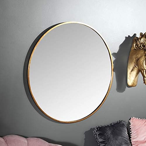 Melody Maison Large Round Gold Framed Wall Mirror 80cm x 80cm, 80L x 80W cm - Image 5