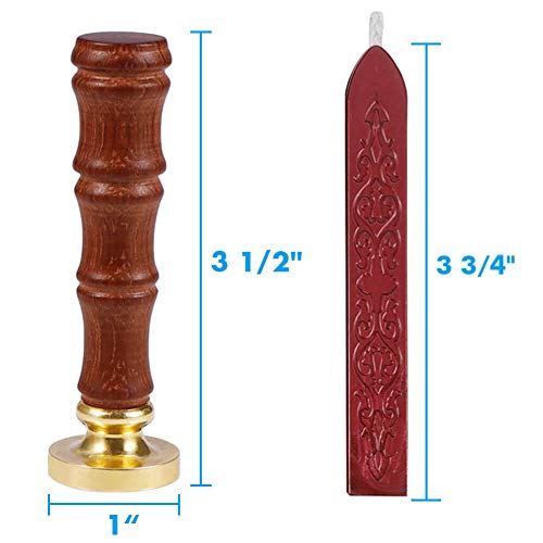 image for Sealing Wax, Anezus 12 Pcs Wax Seal Sticks with A Wax Stamp for Wax Se