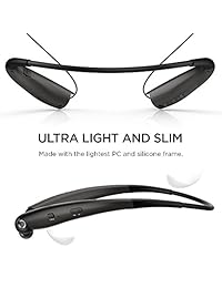 LEGATO Auriculares Bluetooth Retráctil Bluetooth Auriculares Auriculares inalámbricos aptX Audio Con MIC Sweat Proof Aislamiento de Ruido AI Comando de Voz Nanofiber Core Tech [Actualizado]