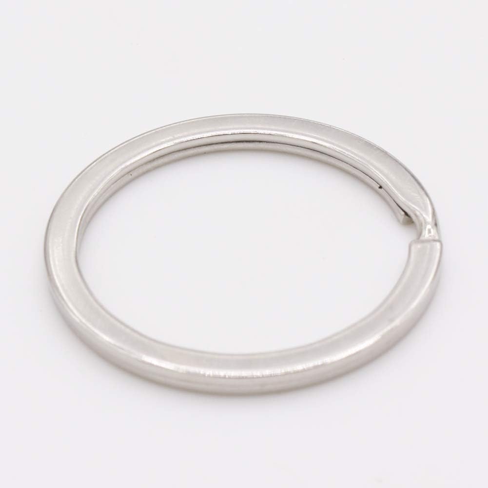 Leen4You Key Rings Metal Split Rings Flat Keyrings Keychain Ring Hoop for Car Home Keys -Pack of 20 (32mm) - Image 5