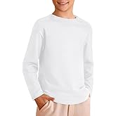 ZDC Kids Boys Long Sleeve T Shirts Crewneck Tops Fashion Basic Tee Clothes 5-14 Years