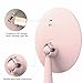 RUIXINLI Makeup Mirror with Rechargeable LED Lighting (USB Charger) - Round Shaped Touchscreen Dimmable LED light Vanity Mirror (Pink)