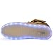 ANLUKE Kids High Top Light Up LED Shoes 11 Colors Sneakers as Gift for Boys Girls Men Women Gold 37