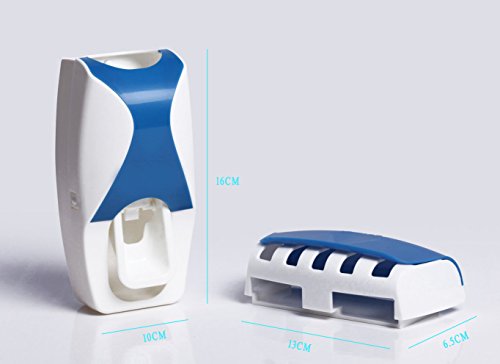 WAYCOM Dust-proof Toothpaste Dispenser Toothpaste Squeezer Kit (Blue)