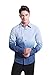Pau1Hami1ton W001 Men's Button Down Solid Casual Cotton Stretch Long Sleeve Dress Shirts