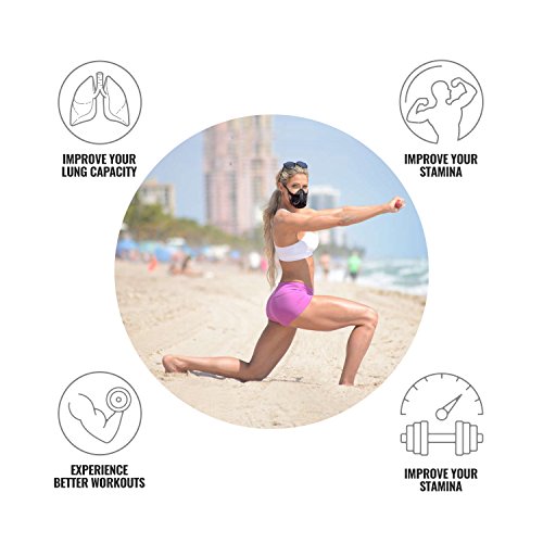 Sport Workout Training Altitude Mask - for Strength & Agility Workout Mask - High Altitude Elevation Simulation - for Running, Cycling, Cardio, Fitness, Endurance Training - Hypoxic Resistance Mask - Thumbnail 7