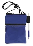 Travel Neck Wallet Badge Holder, Royal Blue By Bags for Less