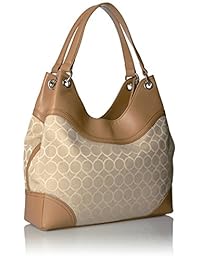 Nine West 9S Jacquard Medium bolsa, Lt   Dk De Arena Camello
