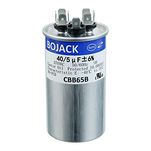 BOJACK 40+5uF 40/5MFD ±6% 370V CBB65 Dual Run Circular Start Capacitor for AC Motor Run or Fan Start or Condenser Straight: Industrial & Scientific