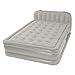 Insta-Bed Queen Raised Air Mattress with NeverFlat & Headboard - Grey