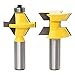 Lily's Gift 120°Lock Miter Finger Joint Glue Router Bit Tenon Cutter Tool W/1/2″ Shank