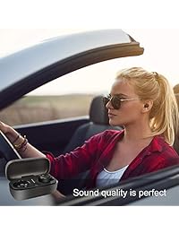 TEMEAYE T03 Auriculares True inalámbricos TWS 5.0 Auriculares Bluetooth Auriculares Auriculares Estéreo Auriculares a prueba de sudor para iPhone y Android Auto Emparejamiento Auriculares Bluetooth con Estuche de Carga