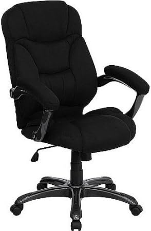 Super Soft Microfiber Fabric Executive High Back Office Desk Chairs (Black)