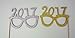 2017 Glasses Photo Booth Props Glasses on a Stick New Years Celebration Silver and Gold