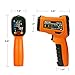 Digital Laser Infrared Thermometer,ZOTO Non Contact Temperature Gun Instant-read -58 ℉to 1472℉with LED Display K-Type Thermocouple for Kitchen Cooking BBQ Automotive and Industrial PM6530D Thermometer