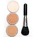 iQ Natural Mineral Makeup Starter Kit – Powder Brush, 2 Mineral Foundation Shades, Setting Veil, for Flawless Bare Looking Skin, 4 Piece Full Size Set