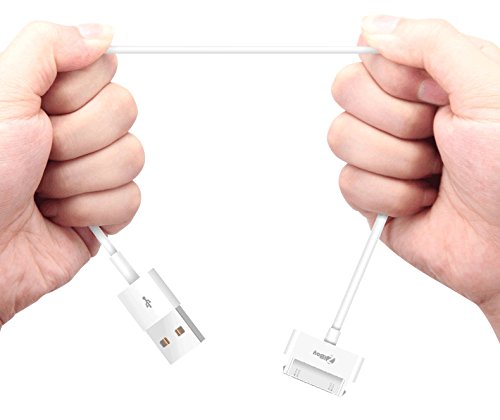 ZiBay LYSB01KAVRX8A-ELECTRNCS iPhone 4s Cable, 30-Pin USB Sync and Charging Data Cable for iPhone 4/4S/3G/3GS, iPad 1/2/3, and iPod (5'/1.5 Meter) - Pack of 2