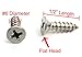 Bolt Dropper #6 x 1/2'' Stainless Steel Flat Head Phillips Wood Screw (100 Pack), 18-8 (304) Stainless Steel Sheet Metal Screws - Type A Point, Plain Finish