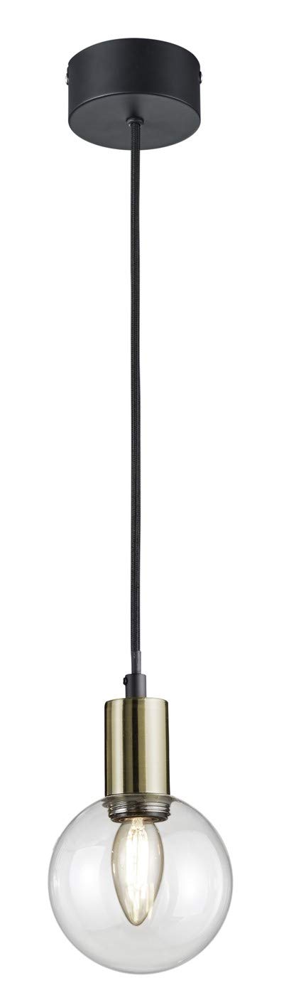 Trio Leuchten Pendant lamp, Metal, Schwarz Matt/Bronzefarbig